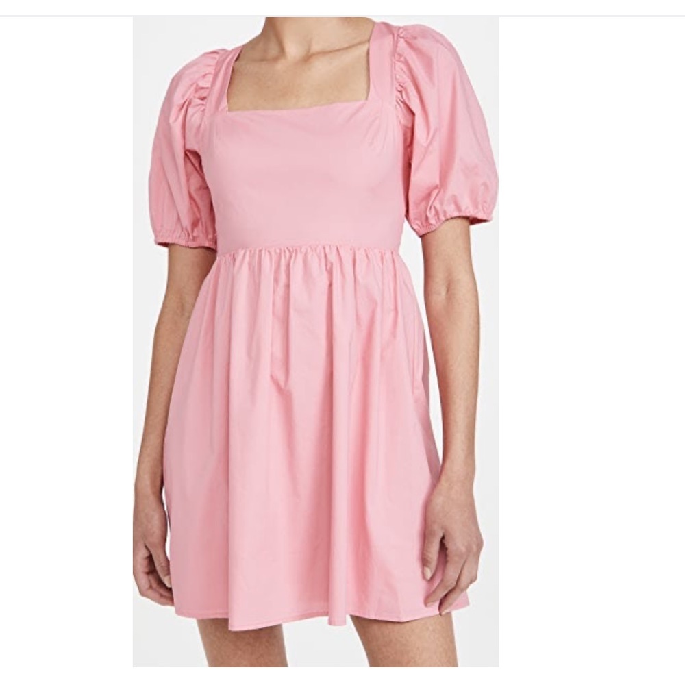 Tie Back Puff Sleeve Mini Dress